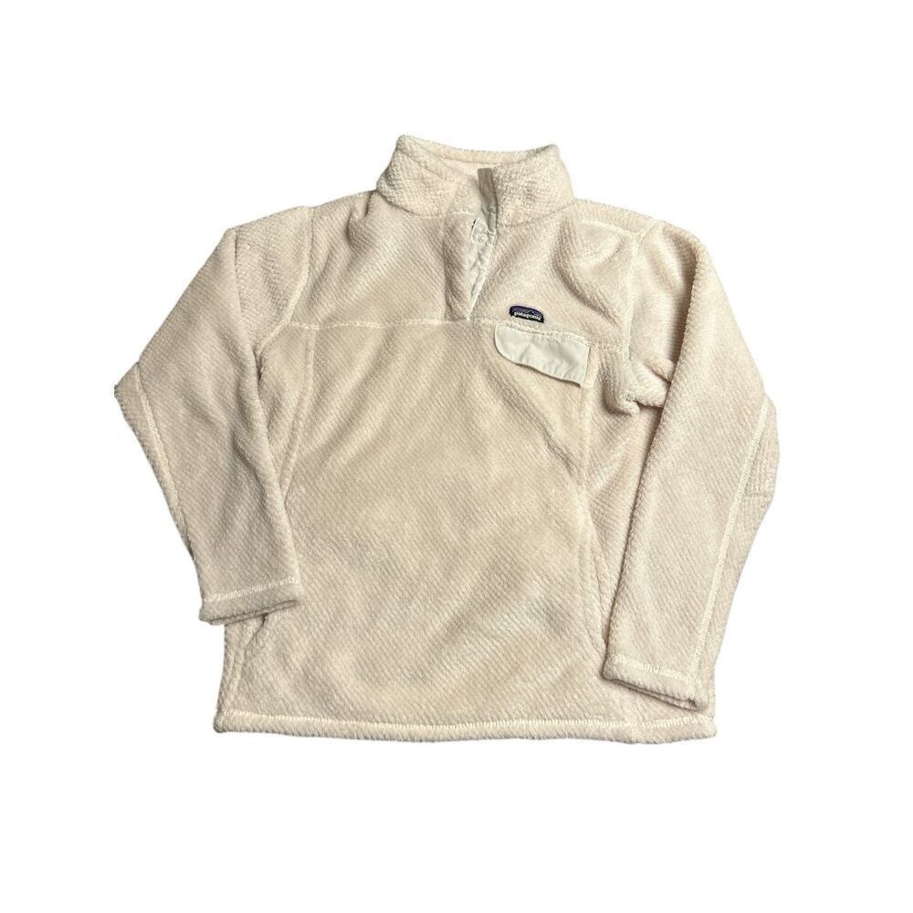 Patagonia Re-Tool Light Pink Snap-T Fleece Pullover Girls Size XL (14)